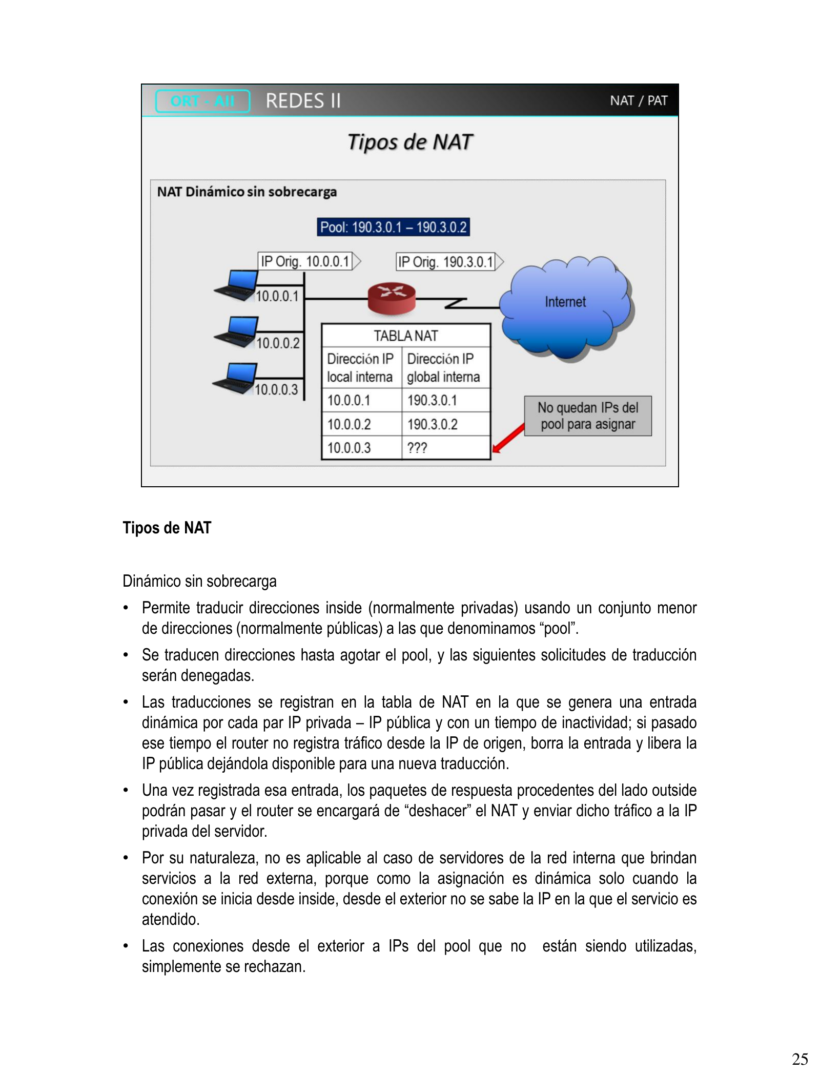 Configuración Cisco IOS de NAT dinámico con la palabra clave overload para activar PAT