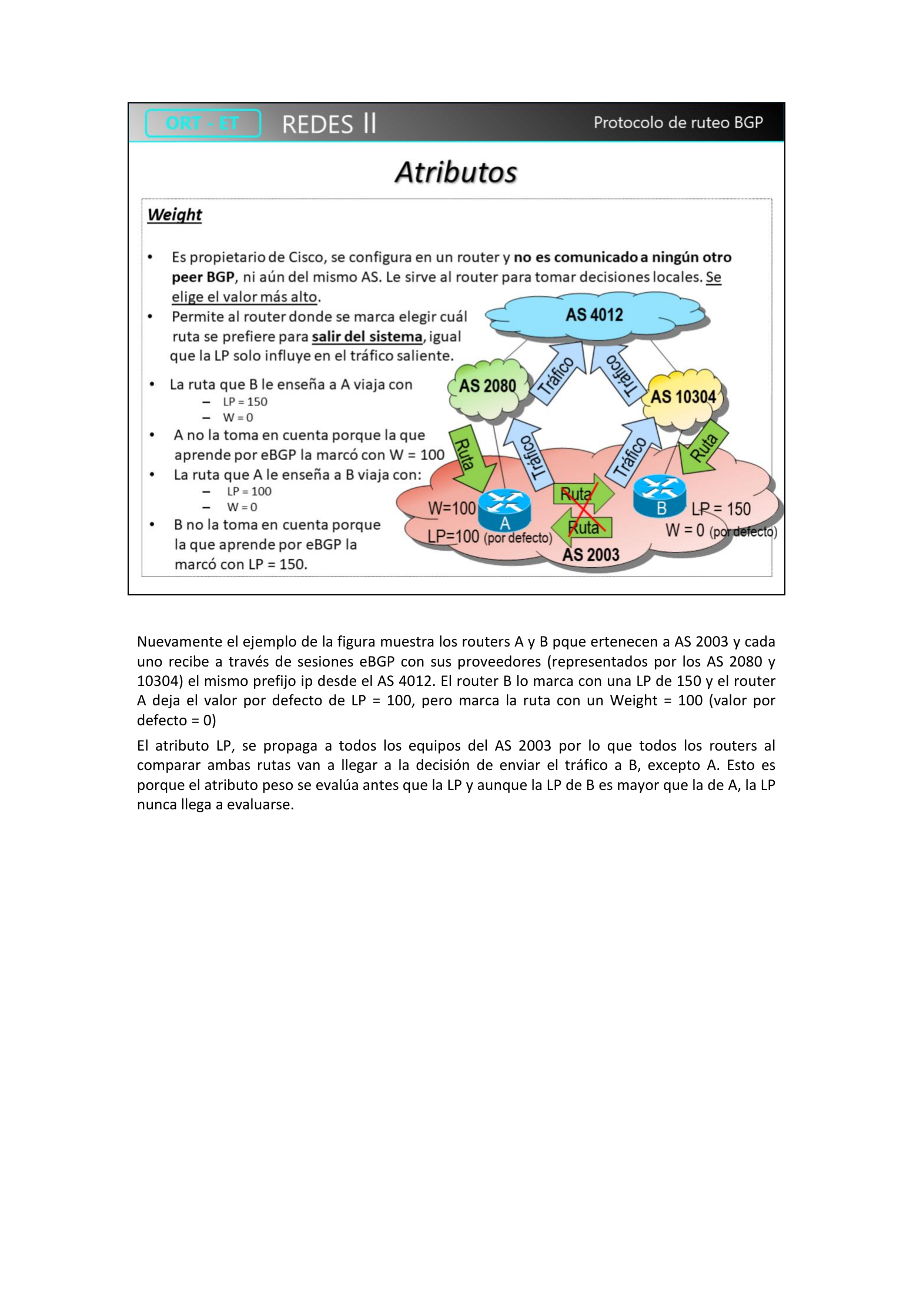 Ejemplo de Weight ganando sobre Local Preference